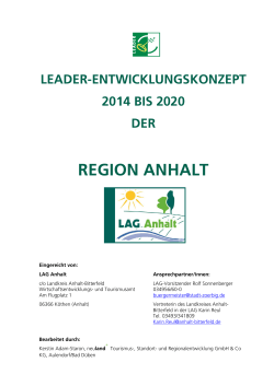 leader-entwicklungskonzept 2014 bis 2020 der region