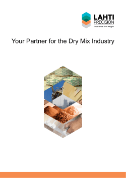 Your Partner for the Dry Mix Industry