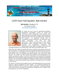 LCCN Town Hall Speaker: Bob Harden