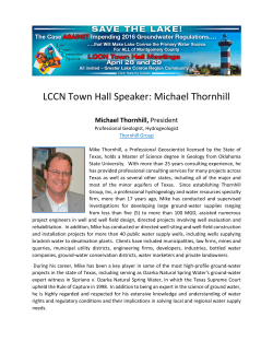 LCCN Town Hall Speaker: Michael Thornhill