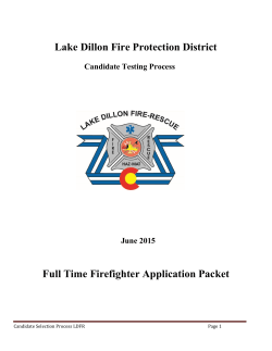 LDFR Hiring Process Candidate Packet 2015