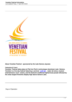 Venetian Festival Information