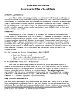 Social Media Guidelines