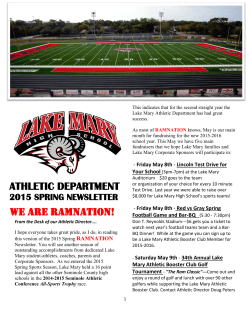 Newsletter - Lake Mary High School