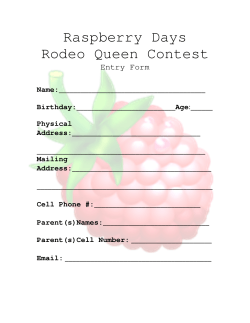 Raspberry Days Rodeo Queen Contest