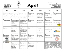4 - April 2015 Calendar.pub - Lake Travis Community Library