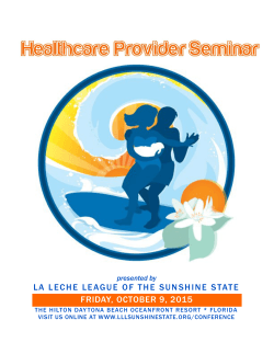 la leche league of the sunshine state friday, october 9, 2015
