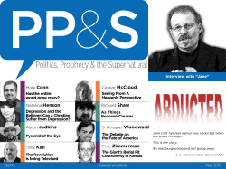 Politics, Prophecy & the Supernatural