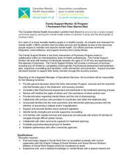 canadian mental health association chatham kent branch