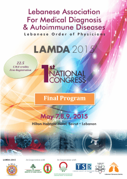 Final Program - LAMDA - Lebanese Association for Medical