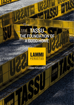 THE FOUNDATION OF A GOOD HOME - Lammi