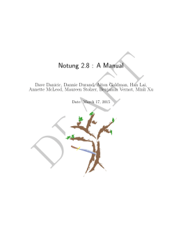 Notung 2.8 : A Manual
