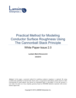 Practical Method for Modeling Conductor Surface Roughness Using