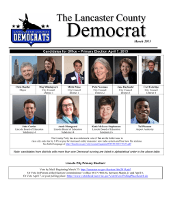 March 2015 - Lancaster County Democrats