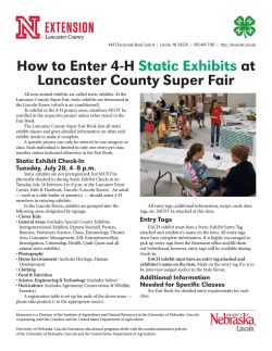 How to Enter 4-H Static Exhibits at Lancaster County Super Fair