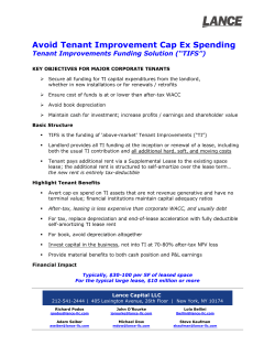 Avoid Tenant Improvement Cap Ex Spending - Lance-LLC