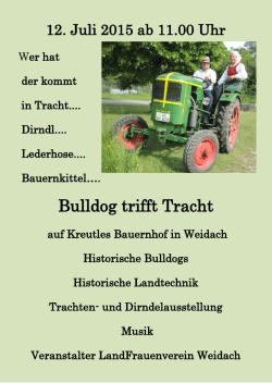 Bulldog trifft Tracht - LandFrauenverein Weidach
