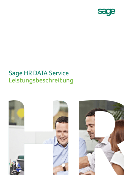 Sage HR DATA Service Leistungsbeschreibung