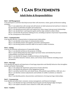 Adult Roles & Responsibilities