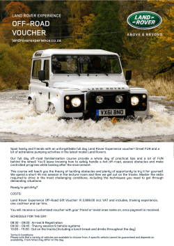 the brochure - Land Rover Experience