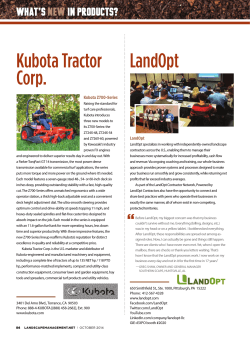 LandOpt Kubota Tractor Corp.