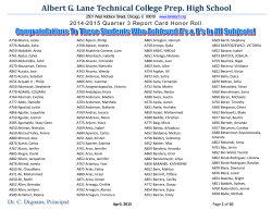 Albert G. Lane Technical College Prep. High School