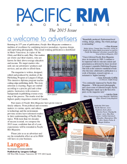 Rate Card - Pacific Rim Magazine