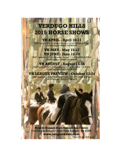 VERDUGO HILLS 2015 HORSE SHOWS