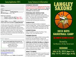 2015 Langley Basketball Camp Flyer