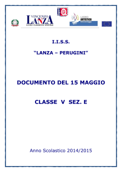 Documento del 15 Maggio - Classe 5 Sez E Liceo - Lanza