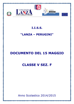 Documento del 15 Maggio - Classe 5 Sez F Liceo - Lanza
