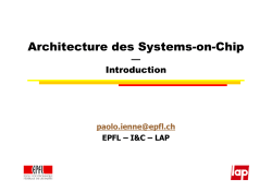 Architecture des Systems-on-Chip y p