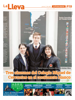 Tres alumnos del Colegio Miguel de Cervantes