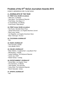 list of finalists - Los Angeles Press Club