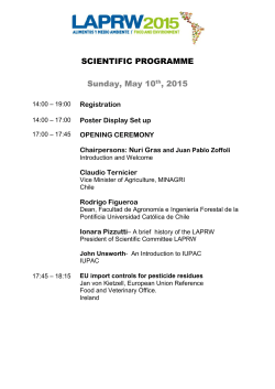 scientific programme laprw2015