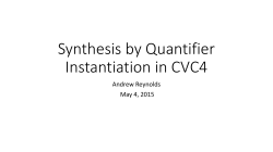 Synthesis by Quantifier Instantiation in CVC4