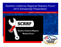 Award presentation slides at 2015 Los Angeles Regional FRC
