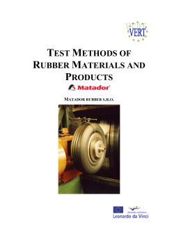 TEST METHODS OF RUBBER MATERIALS AND PRODUCTS