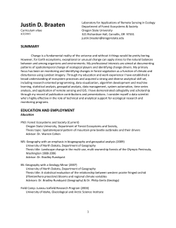 Justin D. Braaten - Laboratory for Applications of Remote Sensing in