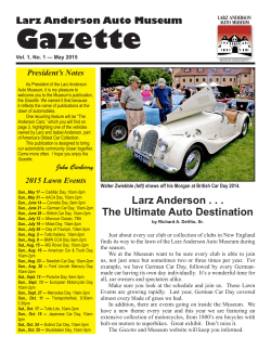 Gazette - Larz Anderson Auto Museum