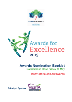 Awards Nomination Booklet