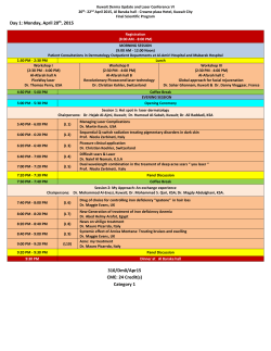 Scientific Program - kuwait derma update & laser conference 2015
