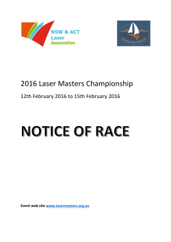 Notice of race - Laser Masters Nationals