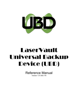 LaserVault UBD Backup Sample CL 2