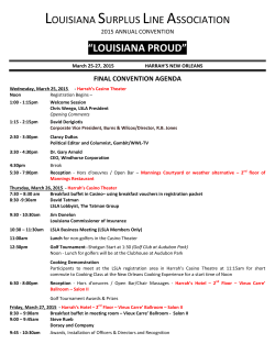 final convention agenda - Louisiana Surplus Line Association
