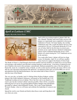 April 2015 Branch - Latham United Methodist Church