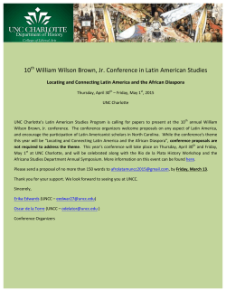 10th William Wilson Brown, Jr. Conference in Latin American Studies