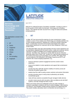 Newsletter - Latitude Executive specialises in the global recruitment