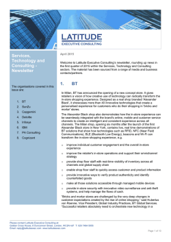 Newsletter - Latitude Executive specialises in the global recruitment