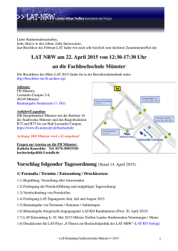 LAT-Einladung 22.April 2015 - 12.30h FH MÃ¼nster - Landes